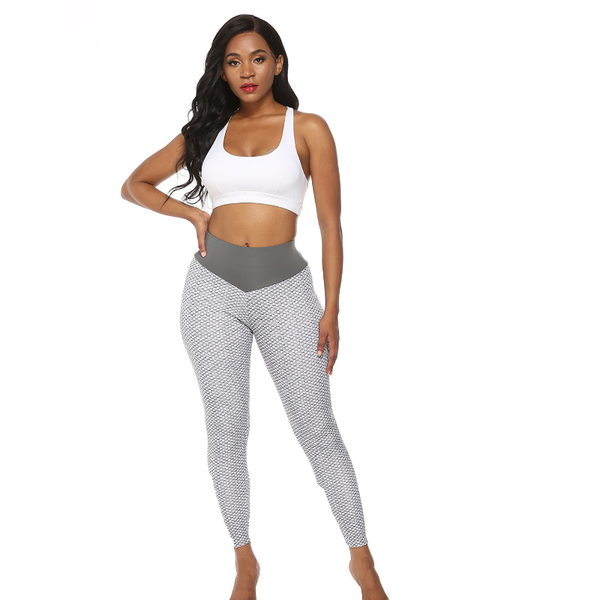 

women's plaid high waist hip lifting running pants yoga fitness exercise elastic sports pants breathable riding, White;red