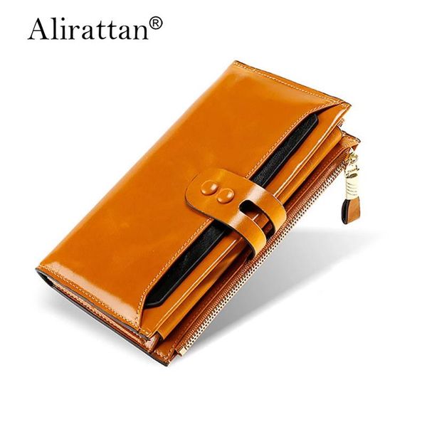 

card holders quality genuine leather mobile holder cowhide pouch bag wallet f285, Brown;gray