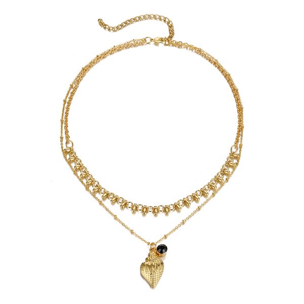 

pendant fashion simple double layer jewelry alloy conch pendant necklace, White