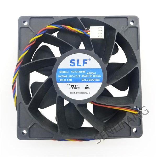 

fans & coolings original slf sg121238bs dc 12v 2.1a 6200rpm s7 s9 t9 l3 btc eth mining double ball bearing violence fan 120*120*38mm