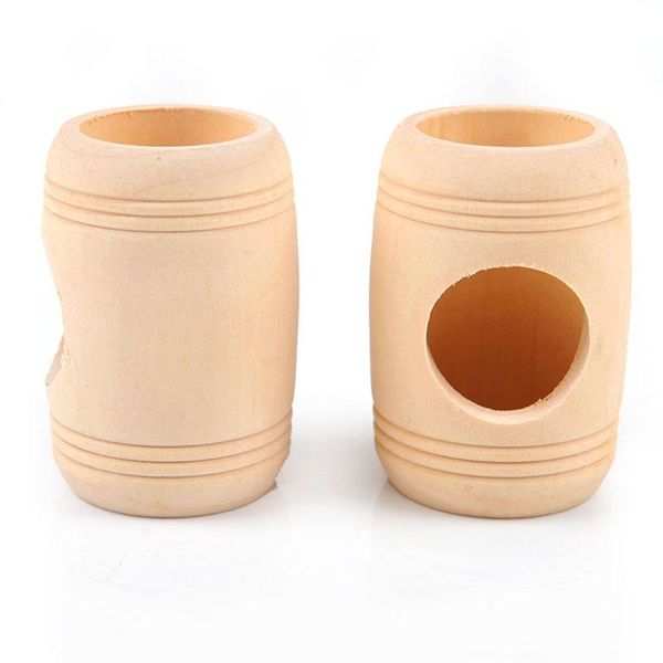 

small animal supplies 1pcs wooden house hamster toy silo wine barrel pet nest
