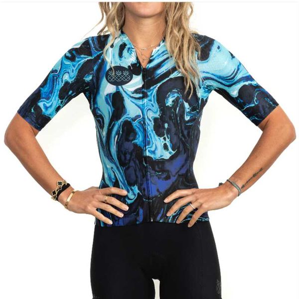 

racing sets trespinas women's cycling summer 2021 short sleeve jersey bib shorts suit pro team cycle mtb road bike set ropa ciclismo mu, Black;blue