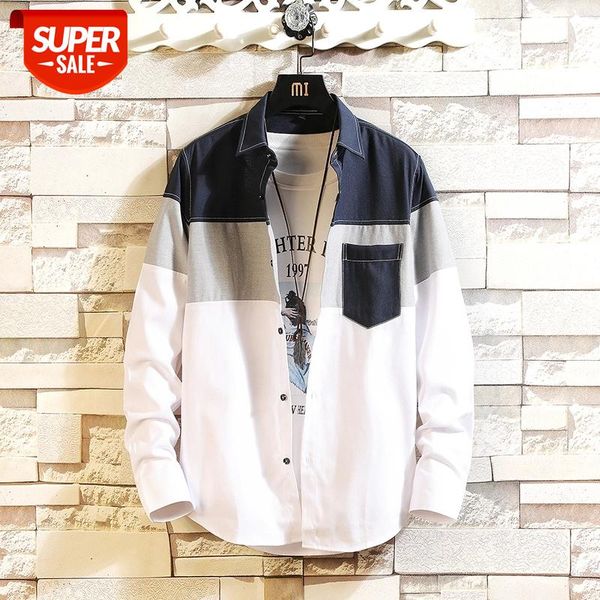 

2021 autumn spring clothes chinese white slim fit shirt men long sleeves blouse oversize casual for man #ma7v, White;black