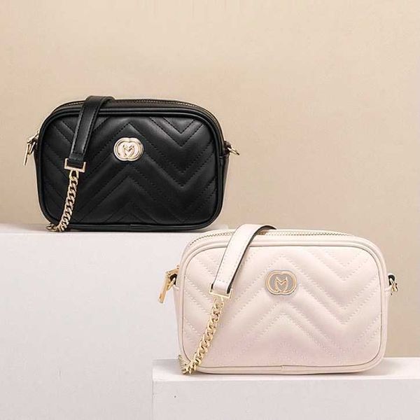 

brand leather shoulder bag chain fashion wave chain purse cowhide handbag presbyopic card holder evening pack messenger women