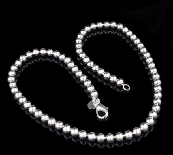 

jewelry with 6mm 4mm new sterling silver ball number shipping 8mm 10mm sliver 925 solid round chains necklaces tracking hj189 vabs