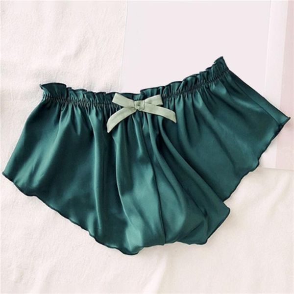 

women's panties for ladies silk satin flowers floral lace pajamas underwear shorts s-3xl comfortable intimates briefs female, Black;pink