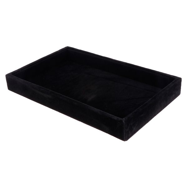 

2 pcs velvet stackable jewelry tray showcase display organizer black