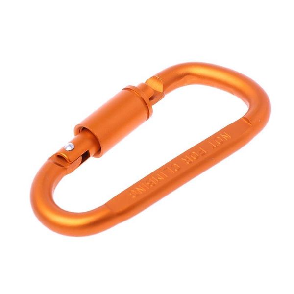 

d shape carabiner camping hunting aluminum keychain survival lock buckle hook jllwaa