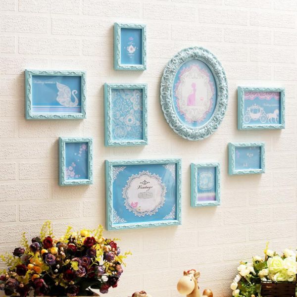 

frames and mouldings 9pcs european po wall princess fairy solid carved frame combination decoration