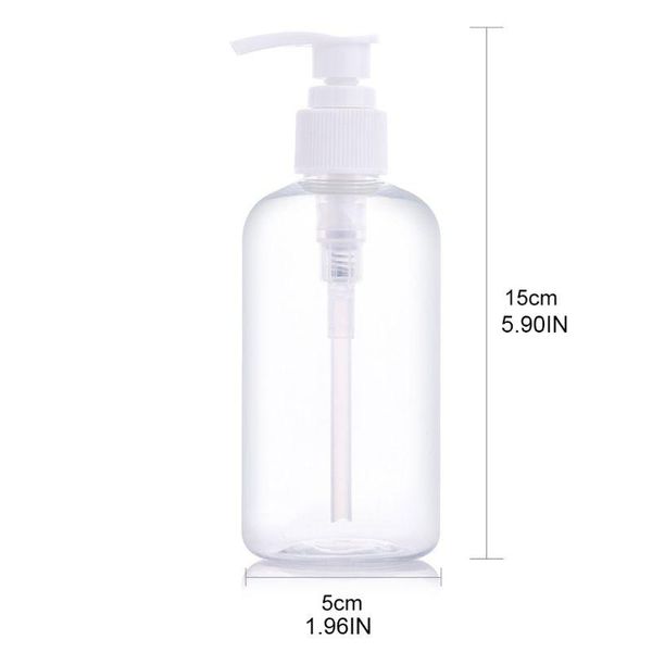 

250ml pump empty bottle plastic hand sanitizer lotion shampoo dispenser wash