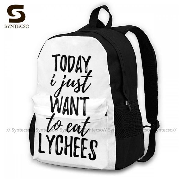 

lychee backpacks fitness female print backpack casual polyester bags