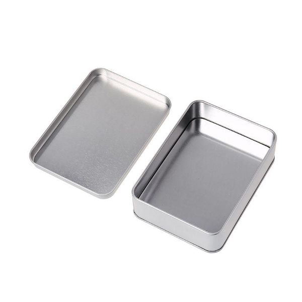 

storage boxes & bins mini metal tinplate silver box case organizer for money coin candy key