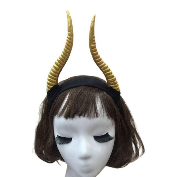 

hair clips & barrettes women girls halloween simulation antelope long horn cosplay headpiece diy handmade gothic headband party props facny, Golden;silver