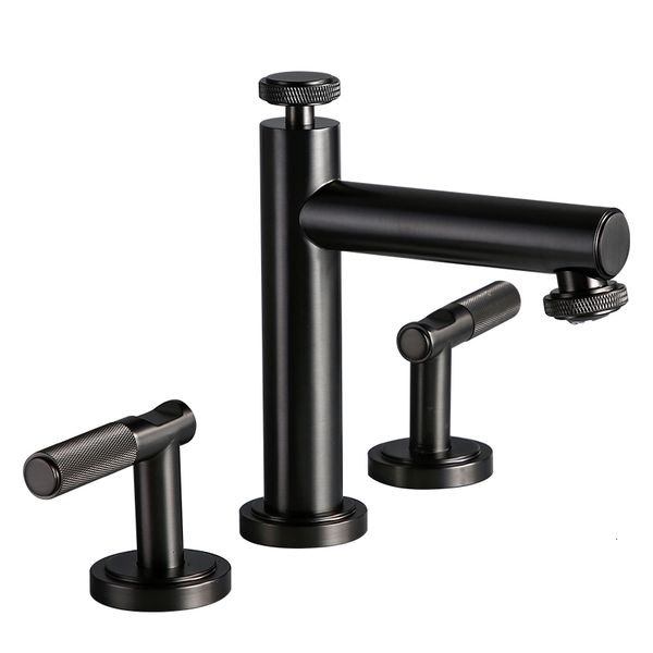 

bathroom sink faucets 3 holes matte black and cold water round three hole solid brass mixed double switch basin tgcp