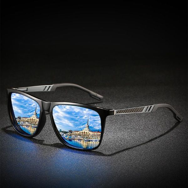 

sunglasses metal for men square polarized cool alloy driving shades uv400 luxury sun glasses with box, White;black