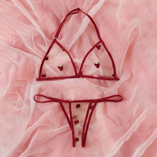 

bra new fashion g-string thong sleepwear underwear lingerie flower lace vitality bandage sleepwear keep juicy wo, White;black