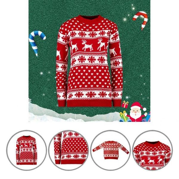 

women's sweaters streetwear stylish elk pattern knitted jumpers autumn winter knitwear sweater pullover women accessory, White;black