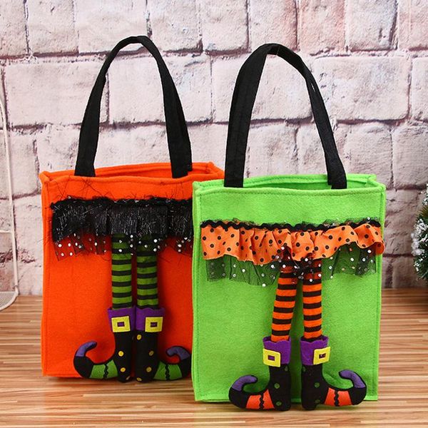 

christmas decorations 1pc halloween ghost festival portable non-woven bag children gift candy for holiday decoration 42x22 cm