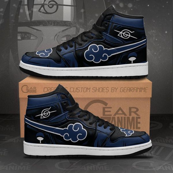 

akatsuki sneakers blue custom anime shoes