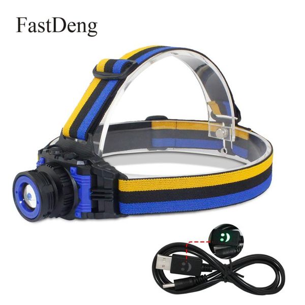 

powerful q5 led headlamp headlight rechargeable linternas lampe torch head lamp zoomable build-in battery charger