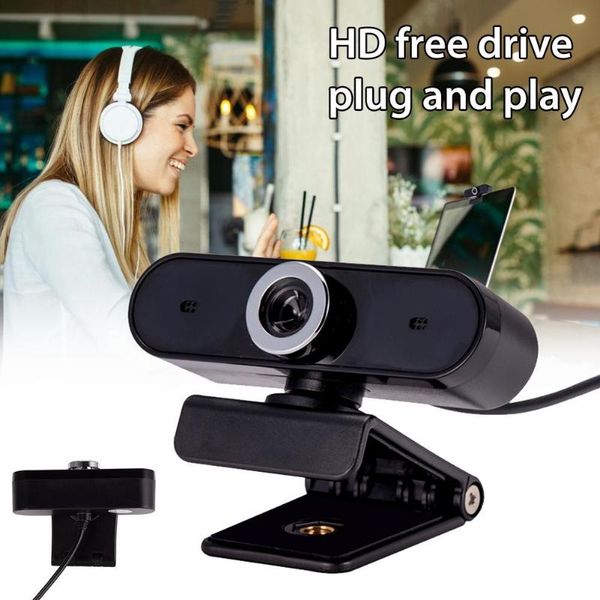 

webcams mini camera hd online lesson usb built-in sound absorption noise reduction microphone 360 degree rotation