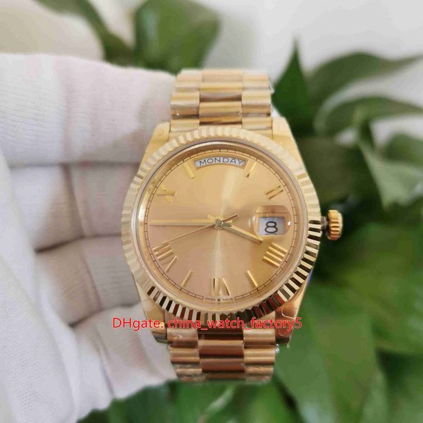 

bp factory watches 40mm day-date president 228235 18k yellow gold cal.2813 2836 3255 movement mechanical automatic mens watch men's wri, Slivery;brown