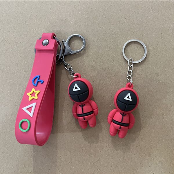 

tv squid game keychain popular toy charm anime surround man pvc keychains in stock