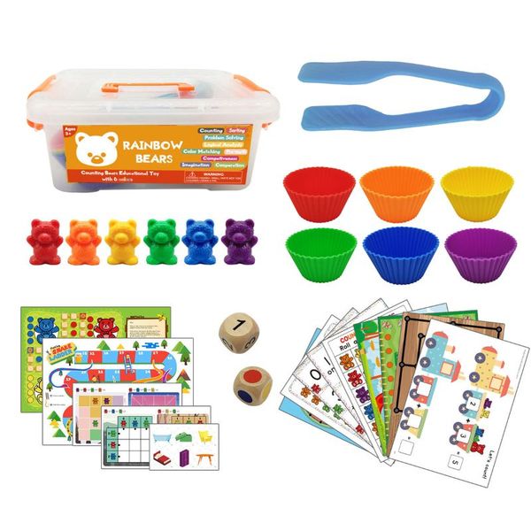 

40jc children montessori toy 1 set boxed counting bear montessori educational