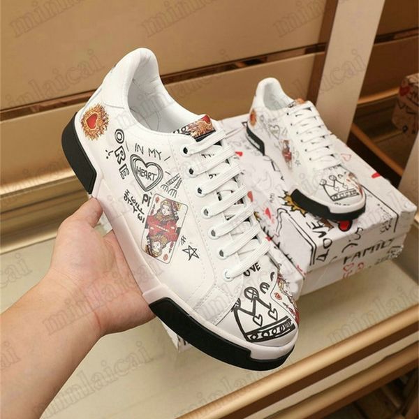

designer shoes portofino printed graffiti geranium patch sneakers italy triple white leather ace sneaker king of love flower he starkingsale, Black