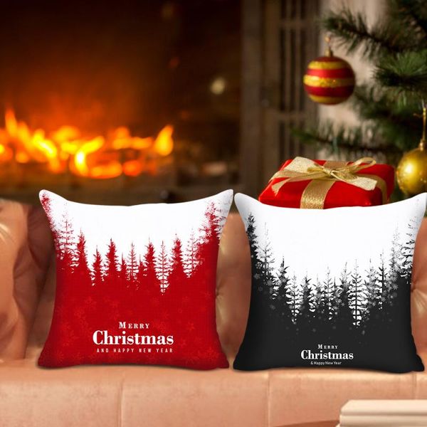 

cushion/decorative pillow cartoon christmas case gift cushion cover red pattern printed throw pillowcases home sofa decor funda cojin