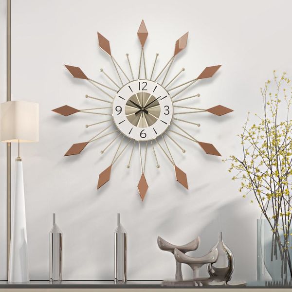 

large metal wall clock home decor 3d hangging modern design iron watch mural for living room bedroom decoration battery operated