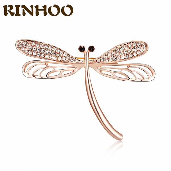 

delicate enamel dragonfly brooches for women fashion rhinestone insects party banquet casual brooch pins gifts wholesaledio chan contact, Gray