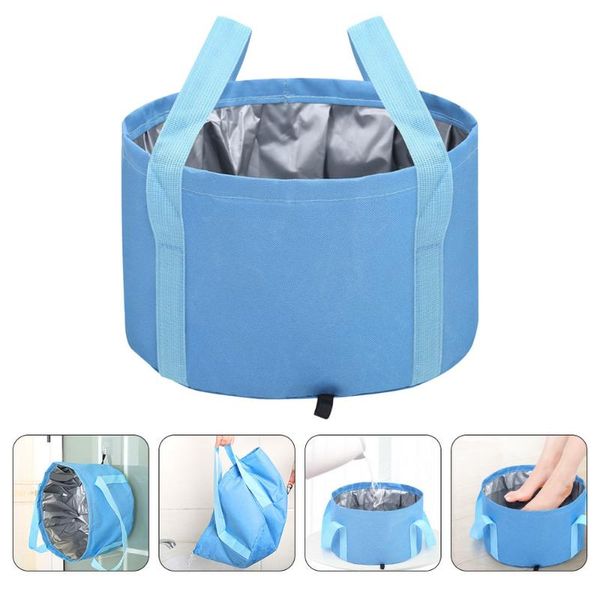 

hydration packs 1pc portable folding foot bath basin travel soaking laundry bag