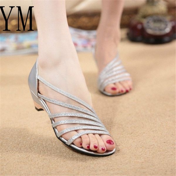 

thong sandals summer hollow out women flip flops weaving casual beach flat with shoes rome style female sandal wedge low heels j58i#, Black