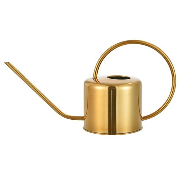 

watering equipments 1pc plants can stainless steel long spout succulents kettle gardening tool (golden)