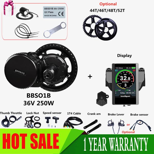 

bafang 8fun bbs01b 36v 250w mid drive motor conversion kit with lcd display