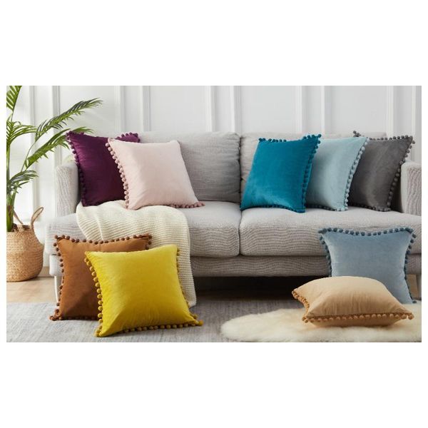 

pillow case fashion soft dutch velvet solid color cushion cover45*45cm nordic ins for office sofa chair decor