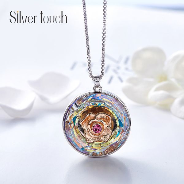 

necklace sidale rose women's fashion simple versatile lucky wheel jewelry, Silver
