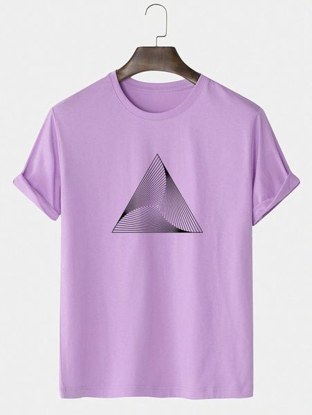 

men 3d geo print short sleeve tee m13u#, White;black