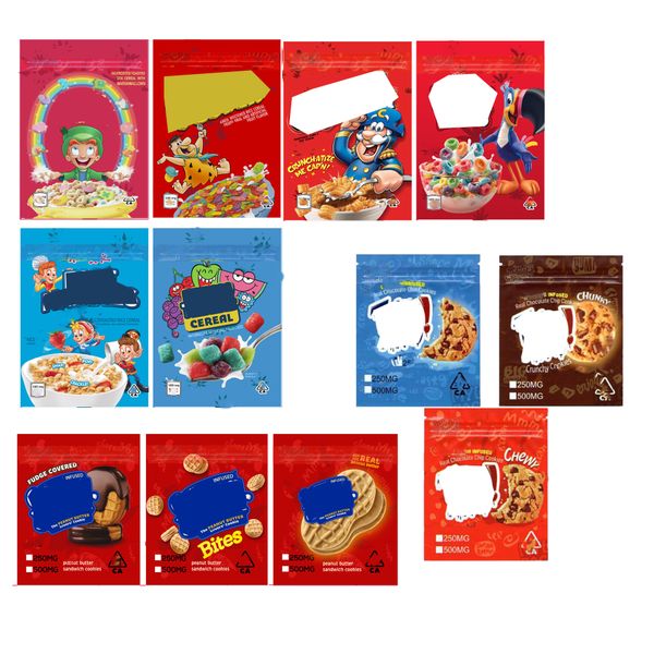 

lucky charms rice krispies cereal treats jolly rancher medicated wonka mylar bag crunchy cookies canna butter bag