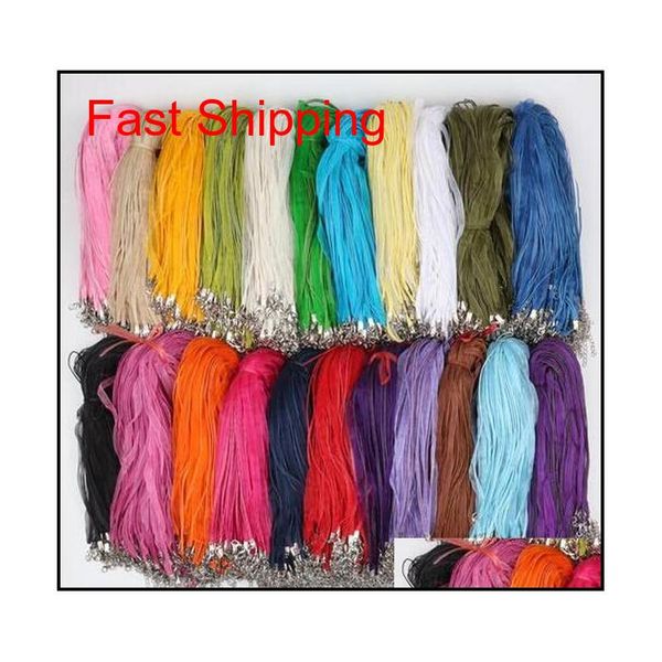 

wax leather snake necklace beading cord string rope wire extender chain with lobster clasp jllomg bdegarden, Silver