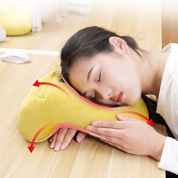 

pillow massage nap decorative cushions for home velvet pp filler u-shaped headrest travel neck with arm rest
