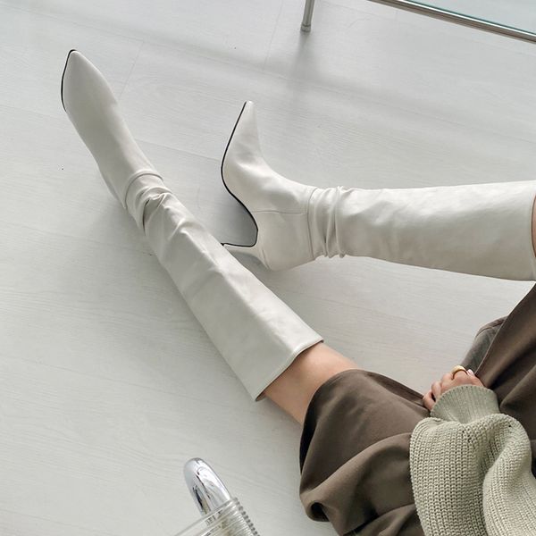

size 33-42 women's stiletto heels to ladies'shoes winter solid high-white black khaki boots ygyj