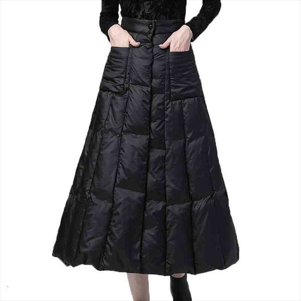 

winter skirt fashion womens skirts long black thicken down cotton skirt winter warm casual a line k1017