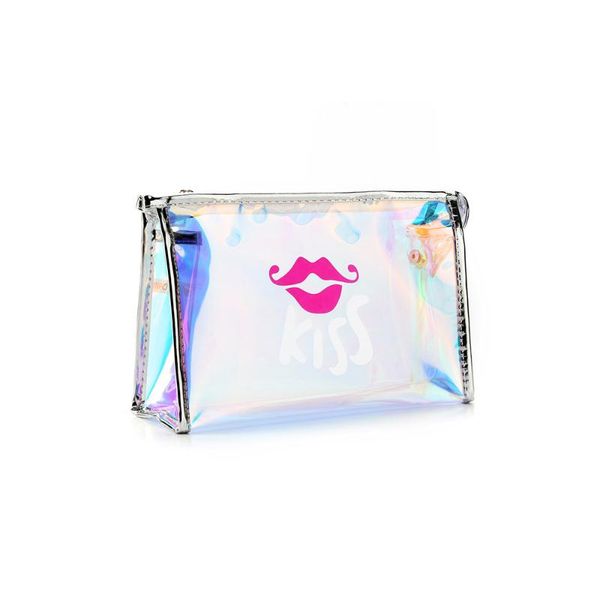 

cosmetic bags & cases pvc sequin makeup storage bag transparent laser waterproof colorful tpu