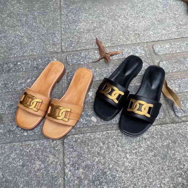 

ma pi 2021 lazy people's casual flat slippers for women, Black