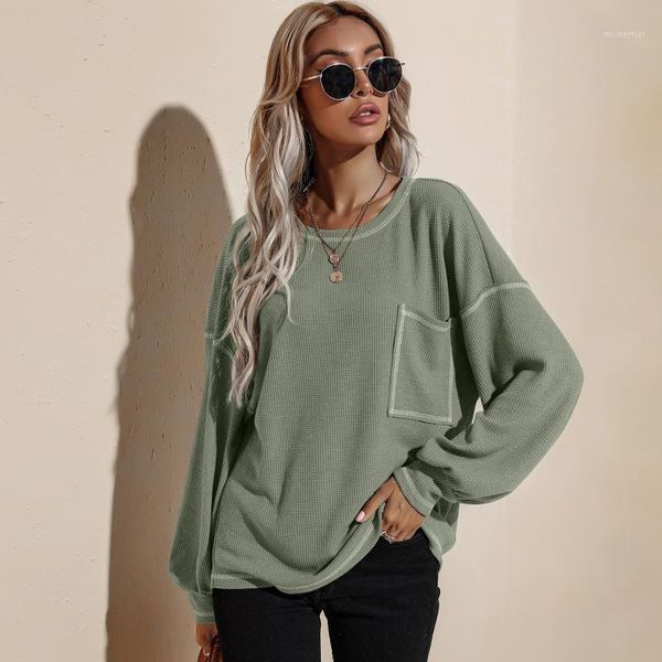 

women's hoodies & sweatshirts fashion thin sweater women 2021 spring/autumn o-neck street style loose casual long sleeve t-shirt pullo, Black