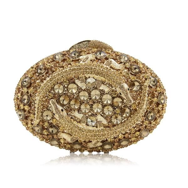 

gold crystal women fashion day clutches wedding box bride prom cocktail party clutch evening bag shoulder handbag student purse