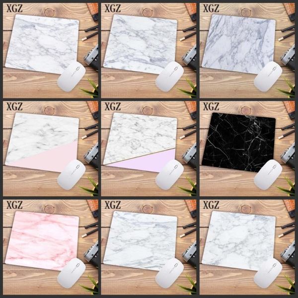 

mouse pads & wrist rests xgz fashion white marble keyboards mat rubber gaming mousepad desk small size 22x18cm pad