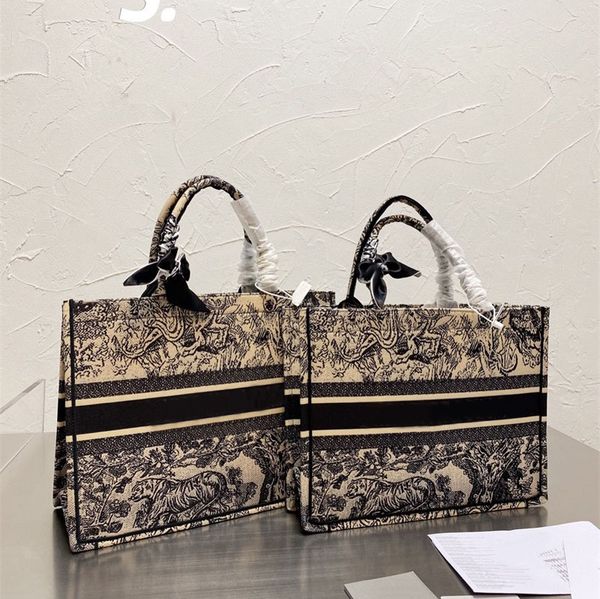 

fashion women shopping bags designer handbags wallet letter with silk scarf large capacity womens handbag classic shoulder bag
